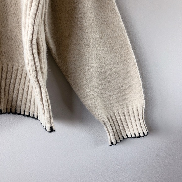 Max Studio Sweater Large off-white turtle neck sweater - Picture 6 of 12